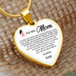 To My Mom | I Love You | Heart - Luxury Necklace