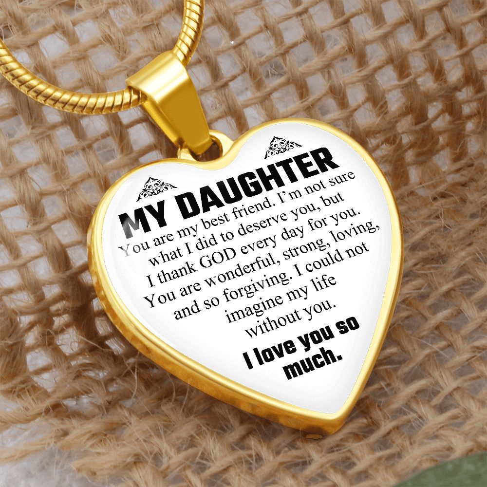 To My Daughter | I Love You So Much | Heart - Luxury Necklace