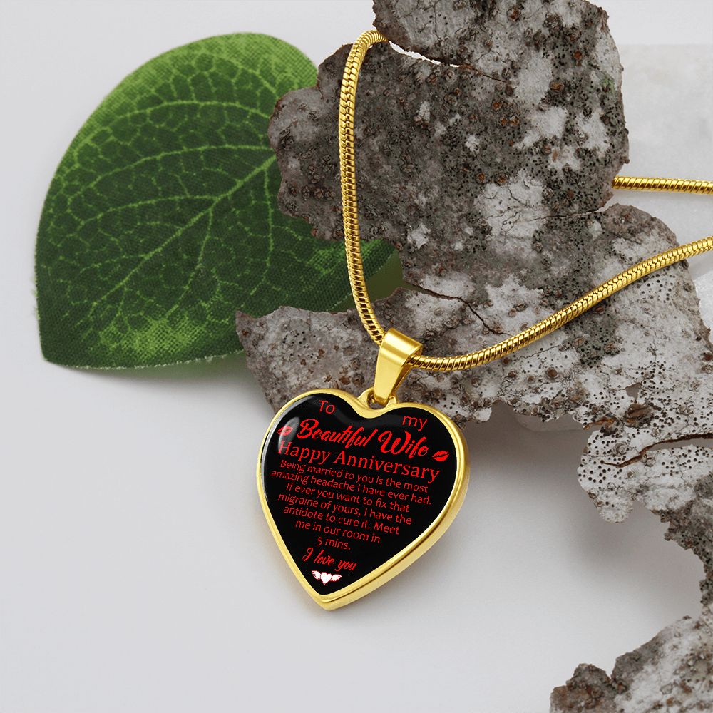 To My Beautiful Wife | I Love You | Heart - Luxury Necklace