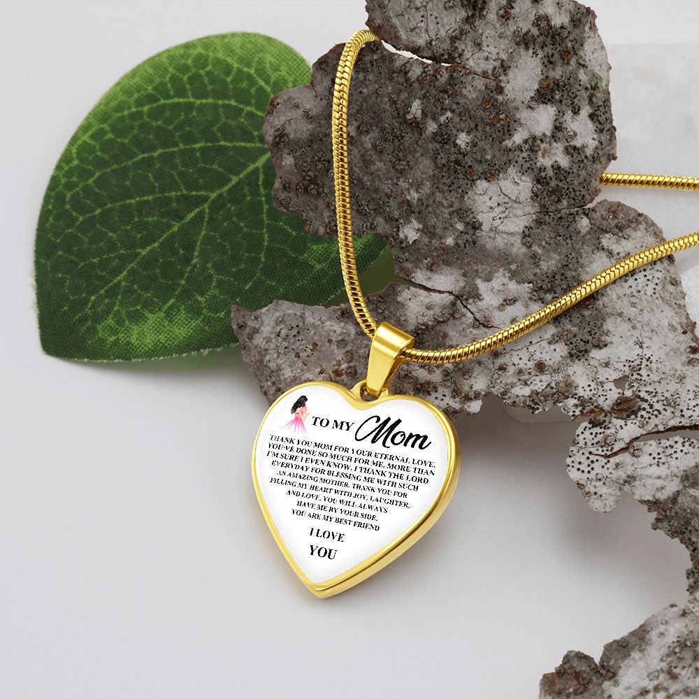 To My Mom | I Love You | Heart - Luxury Necklace