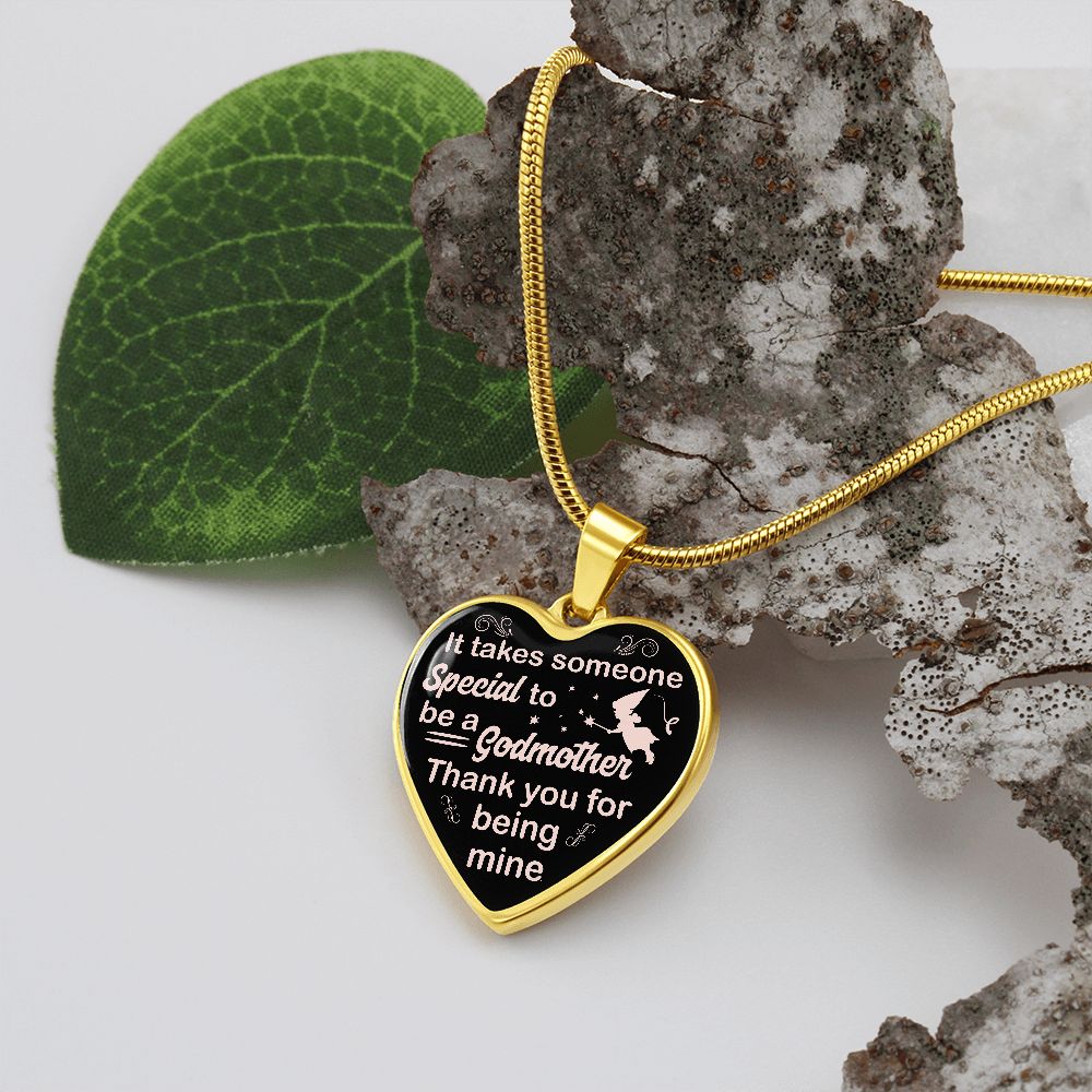 It Takes Someone Special To Be A Godmother | Heart - Luxury Necklace