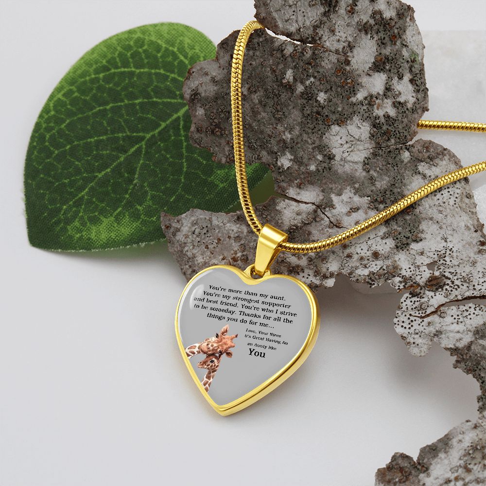 Its Great Having An Aunty Like You | Love Your Niece | Heart - Luxury Necklace
