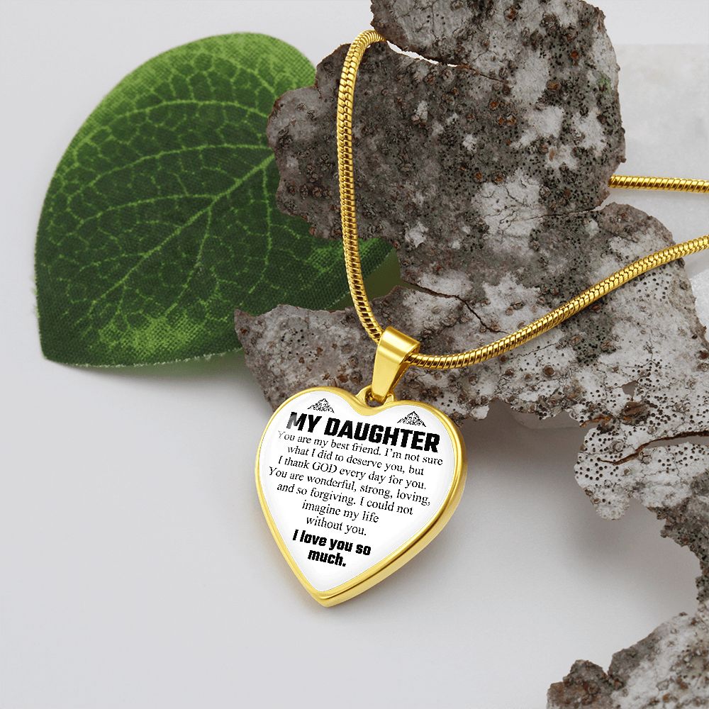 To My Daughter | I Love You So Much | Heart - Luxury Necklace
