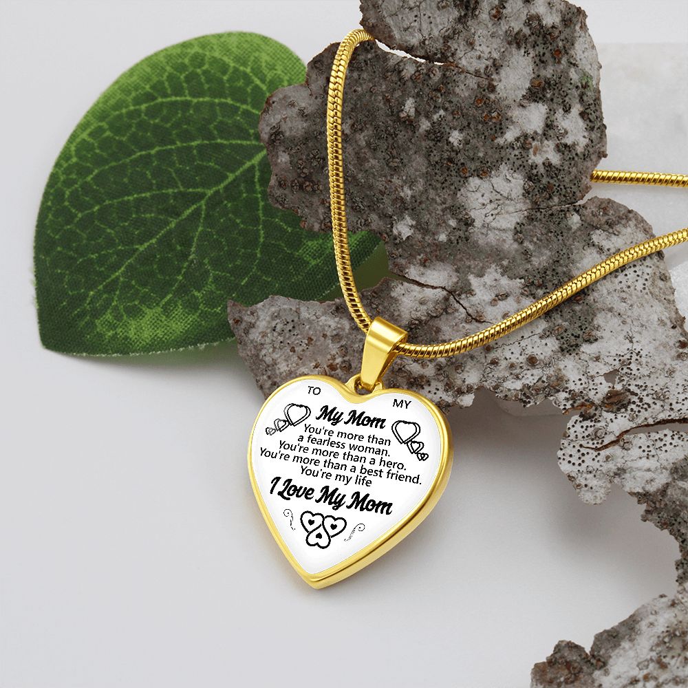 To My Mom | I Love My Mom | Heart - Luxury Necklace