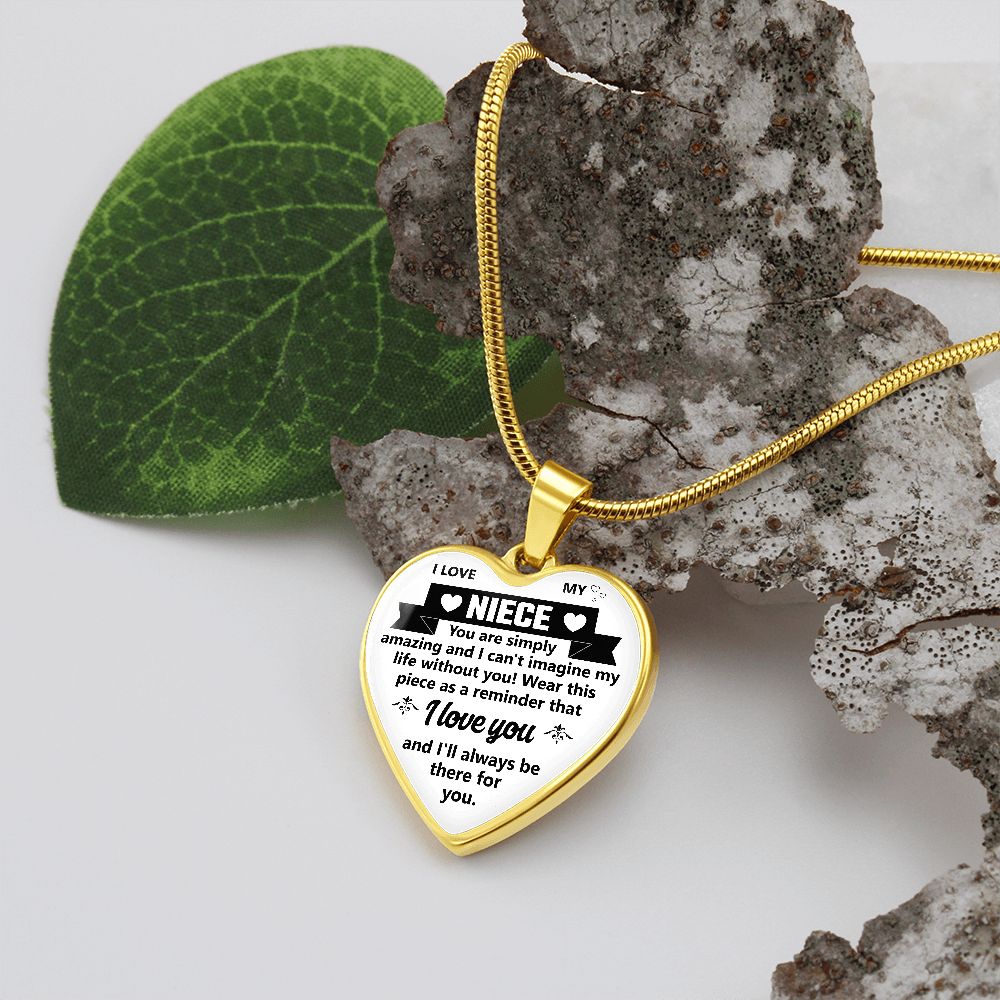To A Niece | I Love You | Heart - Luxury Necklace