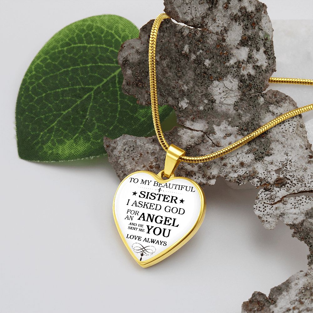 To My Beautiful Sister | Heart - Luxury Necklace