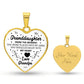To My Granddaughter | Love Grandpa | Heart - Luxury Necklace