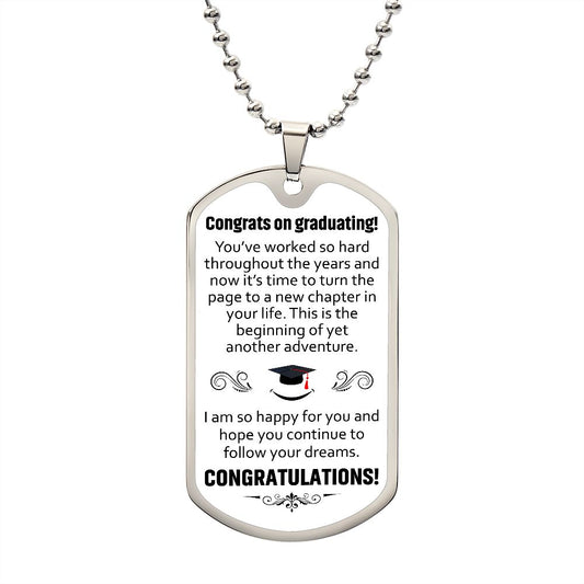 Congrats On Graduating | Luxury Dog Tag