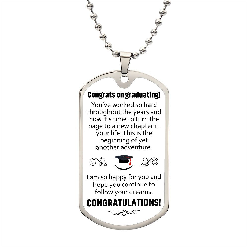 Congrats On Graduating | Luxury Dog Tag