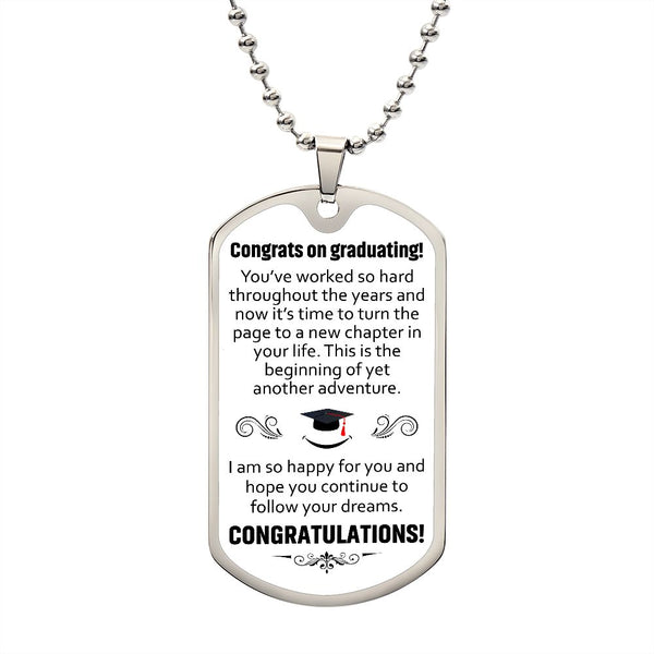 Congrats On Graduating | Luxury Dog Tag