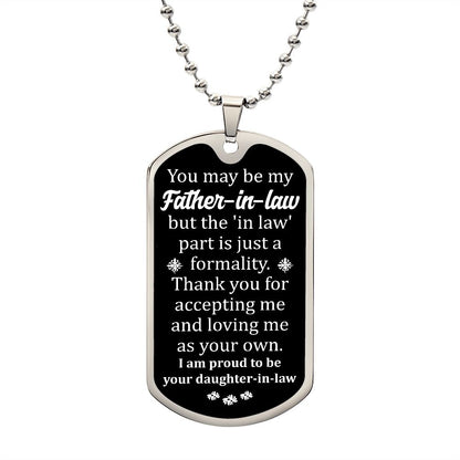To A Father-In-Law | From A Daughter-In-Law | Luxury Dog Tag