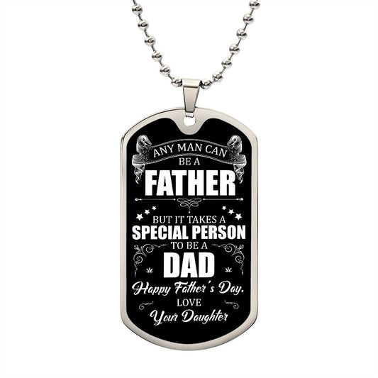 To A Father | From A Daughter | Luxury Dog Tag