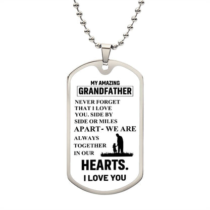 My Amazing Grandfather | I Love You | Luxury Dog Tag