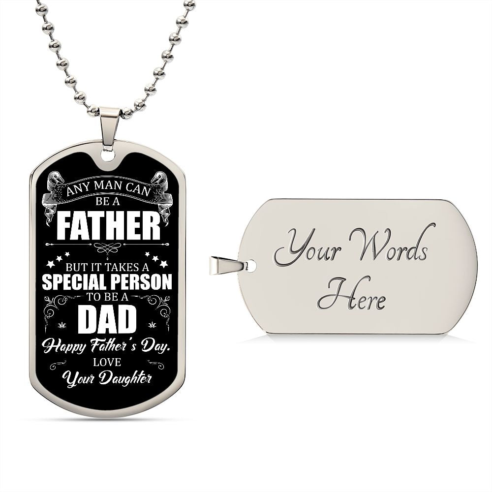 To A Father | From A Daughter | Luxury Dog Tag