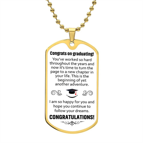 Congrats On Graduating | Luxury Dog Tag