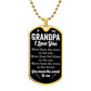 To My Grandpa | I Love You | Luxury Dog Tag