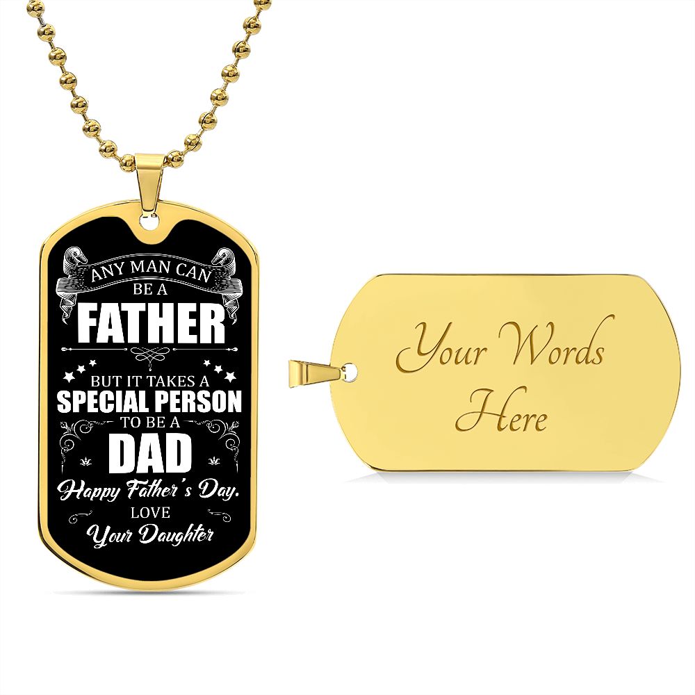 To A Father | From A Daughter | Luxury Dog Tag