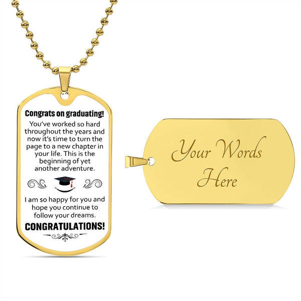 Congrats On Graduating | Luxury Dog Tag