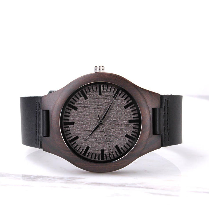 To My Son | I Will Always Love You | From Mom | Engraved Wooden Watch