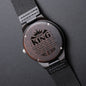 To My King | I Will Be There For You | Engraved Wooden Watch