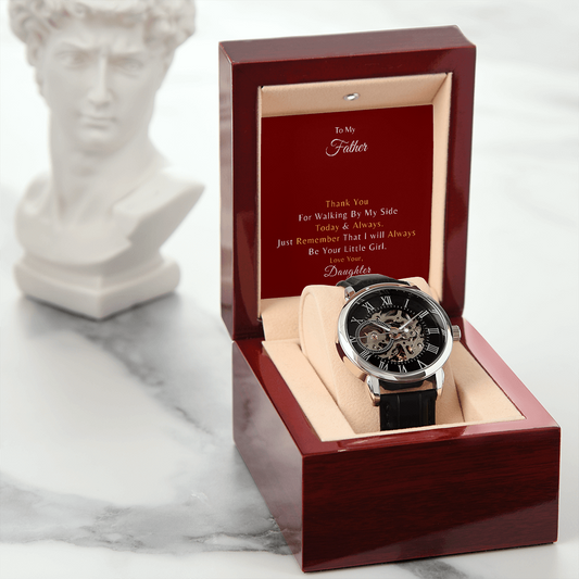 To My Father Men's Openwork Watch