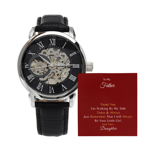 To My Father Men's Openwork Watch