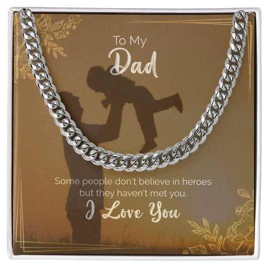 To My Dad | I Love You | Cuban Link Chain