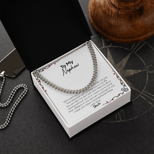 To My Nephew | Love Your Uncle | Cuban Link Chain