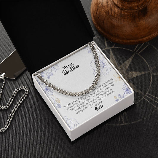 To My Brother | Love Your Sister | Cuban Link Chain