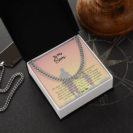 To My Son | I Love You | Cuban Link Chain