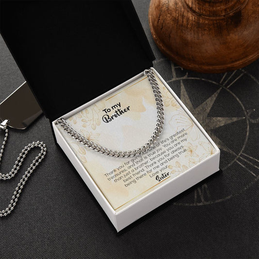 To My Brother | Love Your Sister | Cuban Link Chain