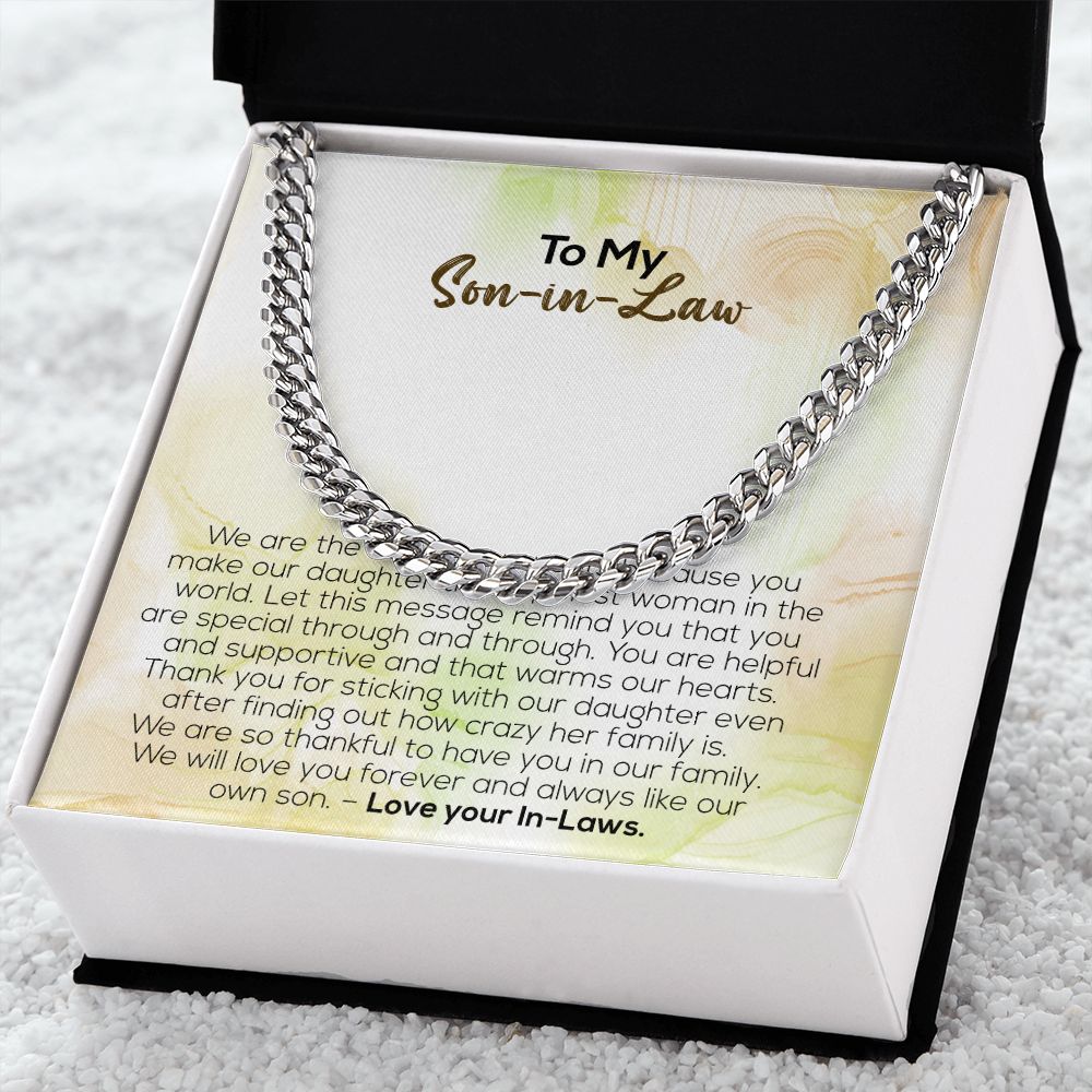 To My Son-In-Law | Love Your In-Laws | Cuban Link Chain