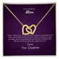 To My Wonderful Mother | Thank You | Interlocking Hearts