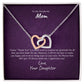 To My Wonderful Mother | Thank You | Interlocking Hearts