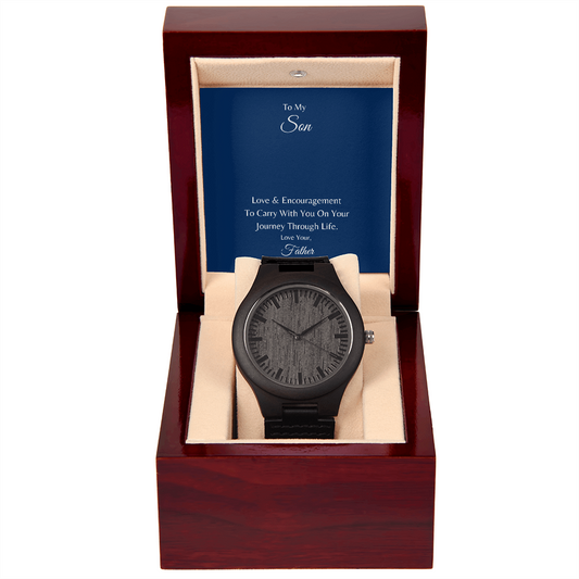 To My Son Wooden Watch