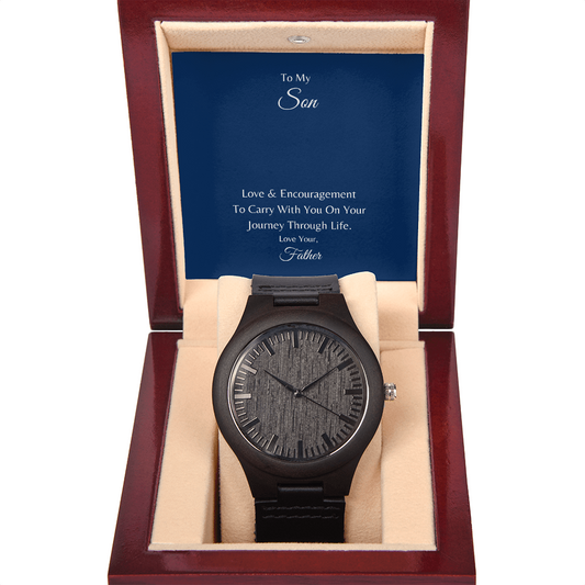 To My Son Wooden Watch