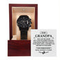 To My Grandpa Black Chronograph Watch
