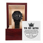 To My King Black Chronograph Watch