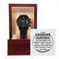To My Grandpa Black Chronograph Watch