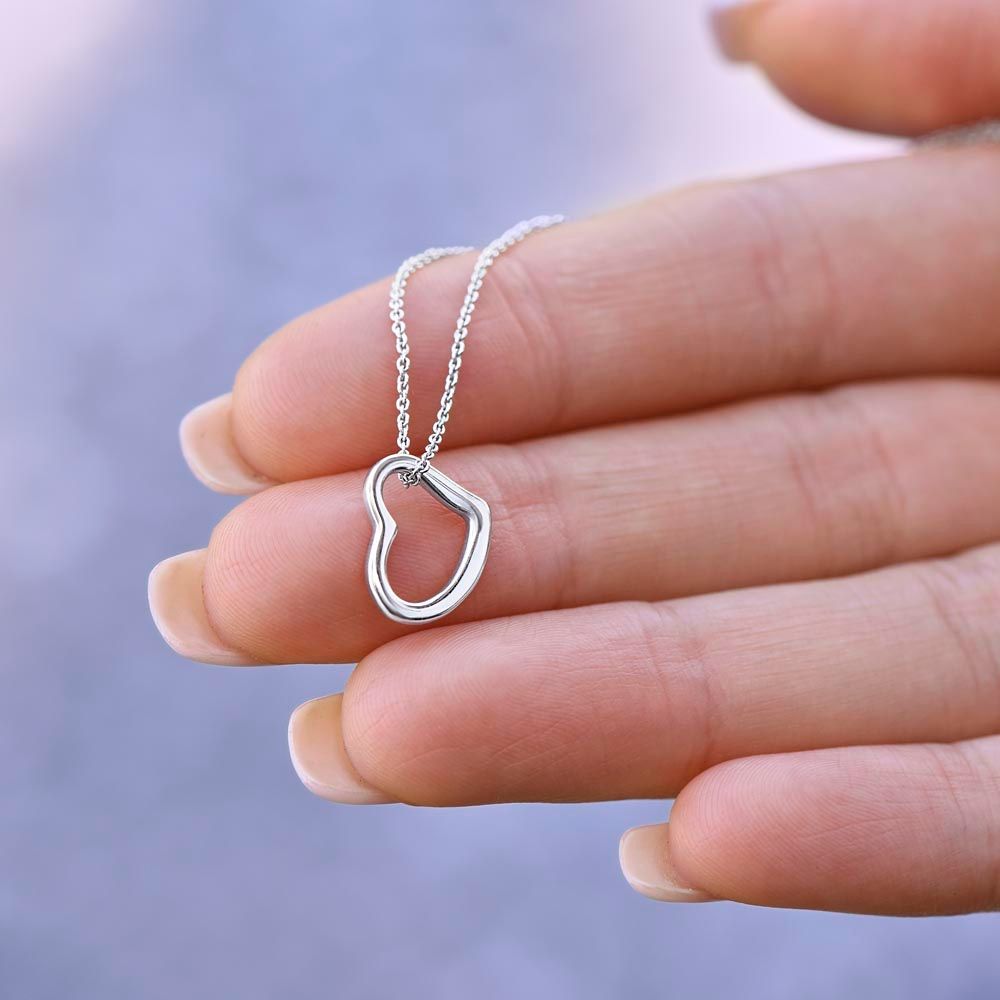 I'll Treasure Your Memory Mom | I Will Forever & Always Love You Mom | Delicate Heart Necklace