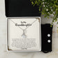 To My Granddaughter | I Love You | Alluring Beauty Necklace and Cubic Zirconia Earring Set