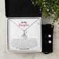 To My Daughter | Love Your Dad | Alluring Beauty Necklace and Cubic Zirconia Earring Set