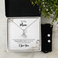 To My Mom | Happy Mother's Day I Love You | Alluring Beauty Necklace and Cubic Zirconia Earring Set