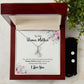 To My Bonus Mother | I Love You | Alluring Beauty Necklace and Cubic Zirconia Earring Set