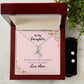To My Daughter | Love Mom | Alluring Beauty Necklace and Cubic Zirconia Earring Set