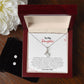 To My Daughter | Love Your Dad | Alluring Beauty Necklace and Cubic Zirconia Earring Set