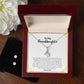 To My Granddaughter | I Love You | Alluring Beauty Necklace and Cubic Zirconia Earring Set