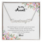 To My Aunt | Love Your Niece | Name Necklace + Heart