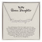 To My Bonus Daughter | A Mother's Promise | Name Necklace + Heart