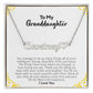 To My Granddaughter | I Love You | Name Necklace + Heart